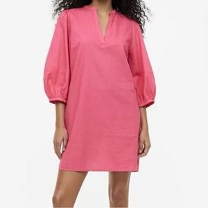 H&M Linen Blend Tunic Pink Dress